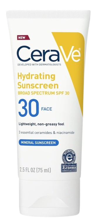 CeraVe Hydrating Mineral Sunscreen SPF 30 Face Lotion by CeraVe